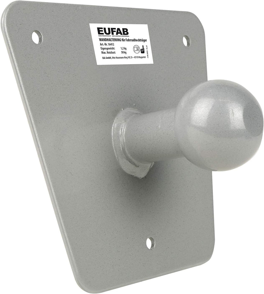 EUFAB 12010LAS Portabici POKER-F, adatto per E-Bike, completamente preassemblato, protezione antifurto, per 2 biciclette, per gancio di traino, Nero, 142 x 70 x 58 cm