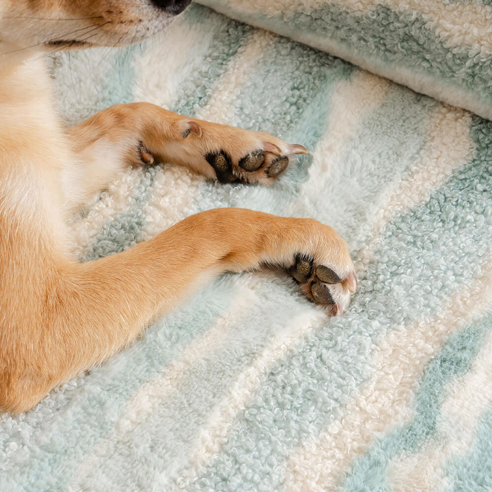 Bequeme orthopdische Hundecouch aus Kunstlammwolle