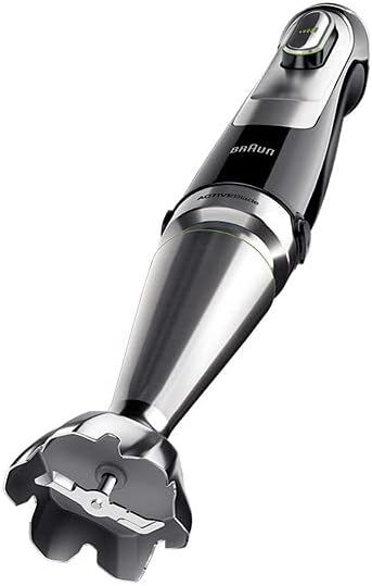 Braun MultiQuick 9 MQ 9187XLI Frullatore a immersione – Frullatore a immersione con tecnologia Active PowerDrive e 5 accessori per tritare, pestare, frullare e tritaghiaccio, 1200 Watt, nero/acciaio inox