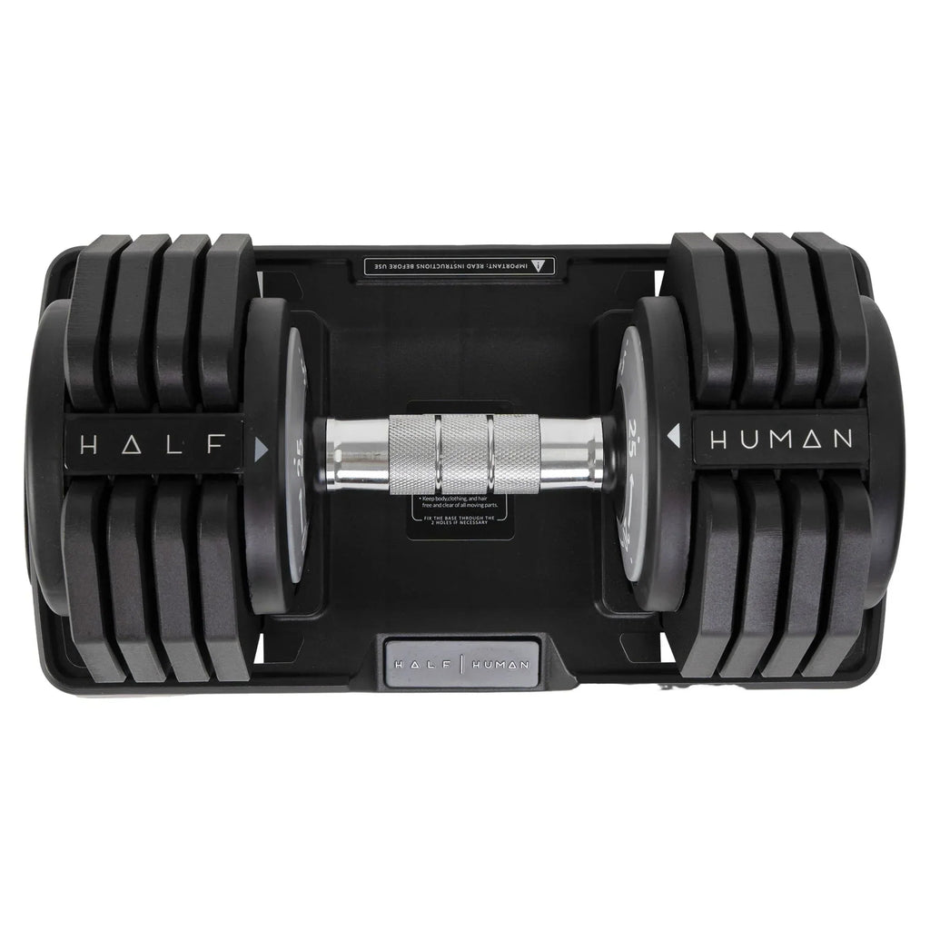 Half Human Set di Manubri Regolabili da 25 kg con Supporto per Manubri