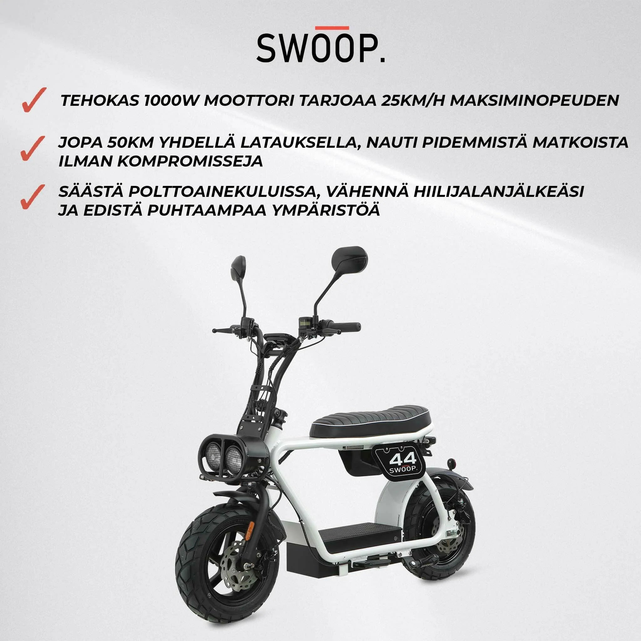 Swoop Elektro Moped 1000W Wei