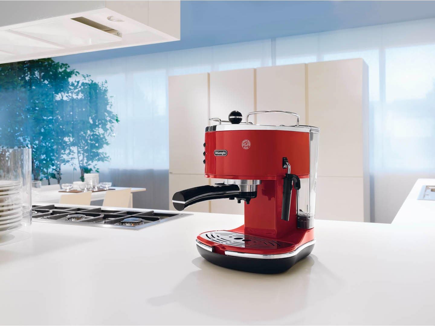 De'Longhi ECO 311.R Icona Vintage Kaffeemaschine, rot