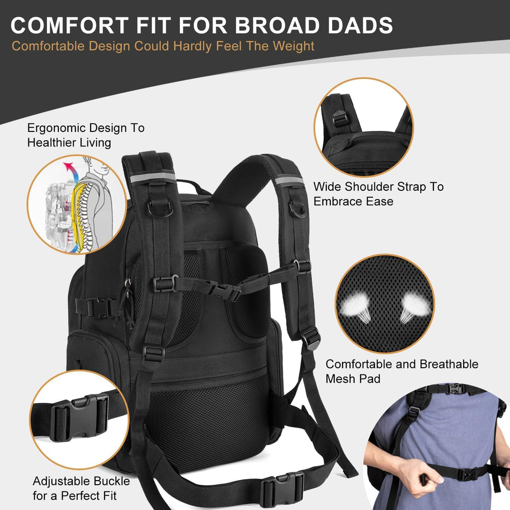 MIRACOL Borsa Fasciatoio per Papà, Borsa Militare, Zaino, Borsa Multifunzione con Toppa Bandiera per Uomini e Donne
