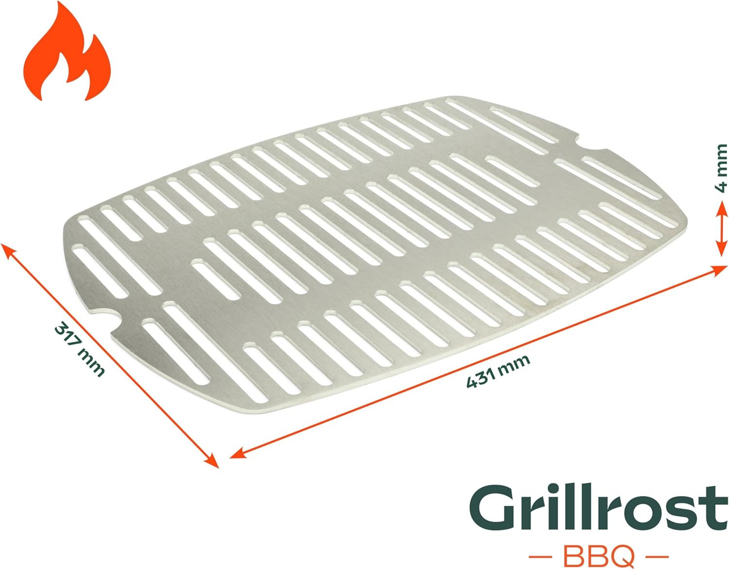 Griglie in acciaio inox per Weber Q300/3000 | lavabili in lavastoviglie - set da 2 pezzi