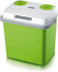 SEVERIN Electric Cool Box with a Cooling and Warming Function, 20 L, Incl. 2 Connections: 220 - 240 V / 12 V DC, KB 2922, Green-Grey, With additional USB connection, 28 l