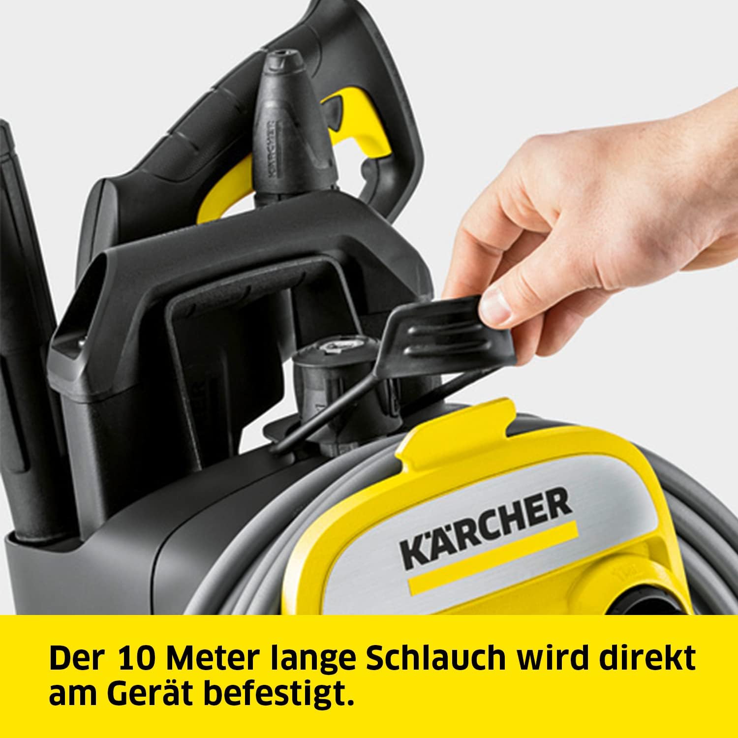 Idropulitrice Krcher K 7 Premium Power Home, pressione: 180 bar, portata: 600 l/h, resa oraria: 60 m/h, potenza: 3.000 W, avvolgitubo, con pistola, ugello rotante, lancia VarioPower