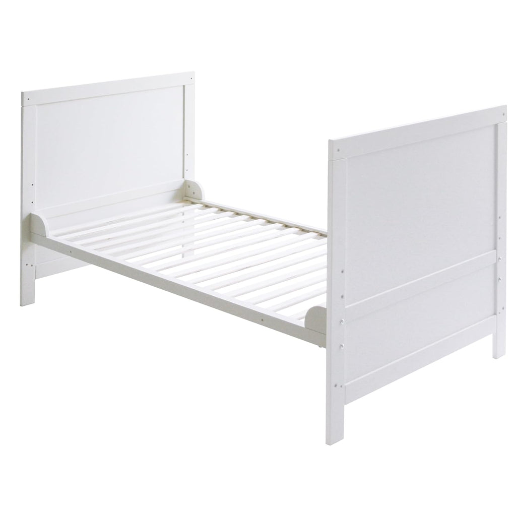 roba Lettino combinato 70 x 140 - Lettino con sbarre regolabile in 3 altezze - 3 pioli rimovibili - Lettino trasformabile in letto junior - Legno color tortora