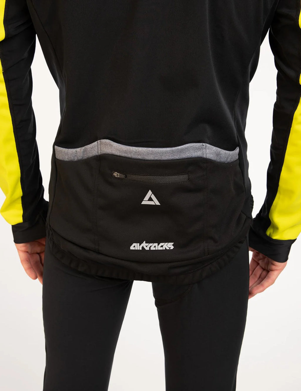 Herren Thermo Fahrradjacke Pro Team Schwarz Neon