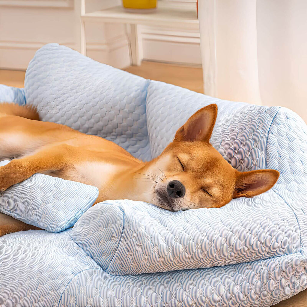 Letto rinfrescante per cani in seta ghiacciata – Divano traspirante e lavabile per animali domestici