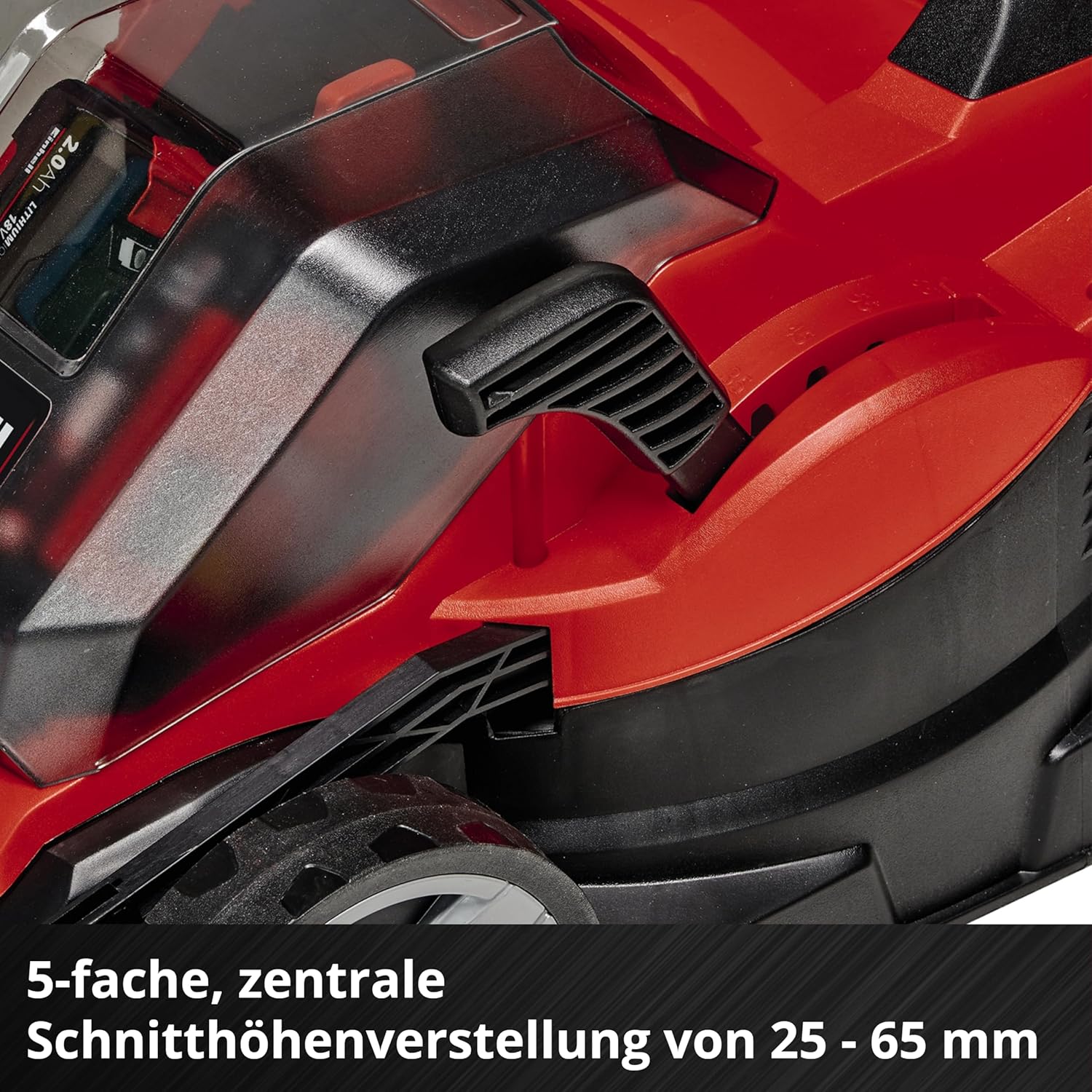 Einhell Tosaerba a batteria GE-CM 36/33 Li Kit Power X-Change (36 V, larghezza di taglio 33 cm, fino a 250 m², cesto di raccolta 30 L, altezza di taglio 25-65 mm, include 2 batterie da 2,5 Ah + 2 caricabatterie)