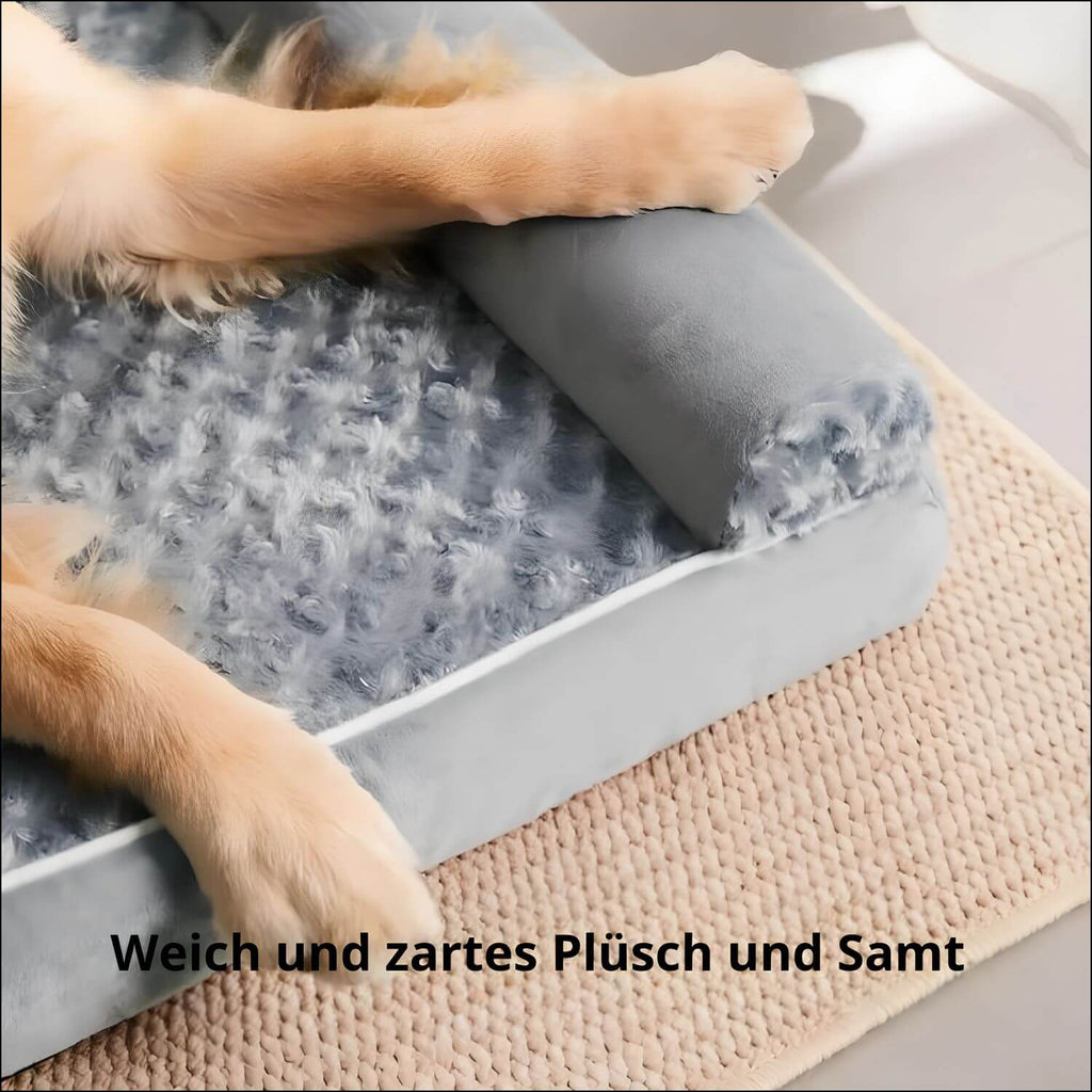 LuxDream – Cuccia Ortopedica per Cani, Impermeabile e Confortevole, Grigio