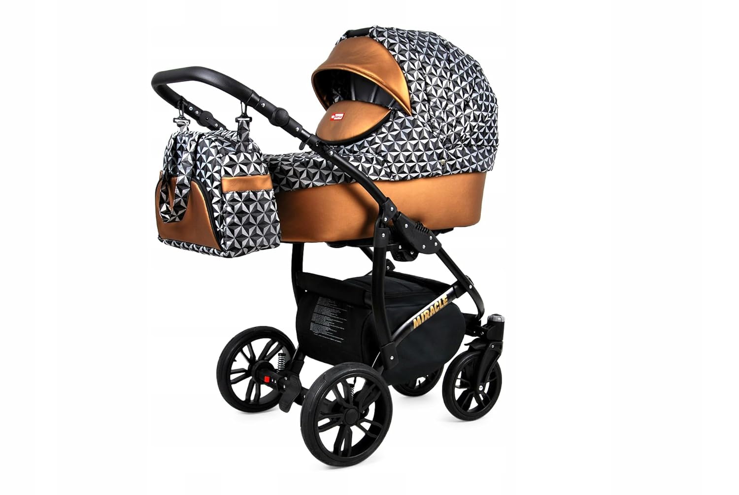 BabyLux® Bambimo Set Passeggino 3 in 1 - Optimal - incl. Navicella, Seduta Passeggino, Seggiolino Auto Ovetto - Seggiolino Auto - Set Passeggino - Passeggino Combinato con Borsa Fasciatoio, Parapioggia ecc.