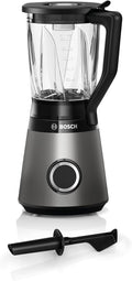 Bosch Standmixer VitaPower Serie 4 MMB6172SN, verbesserte Version, 10 Jahre Motorgarantie, Edelstahl-Klingen, 1,5l Glasbehlter, spülmaschinenfeste Teile, 30,000 U/min, 1200 W, silber