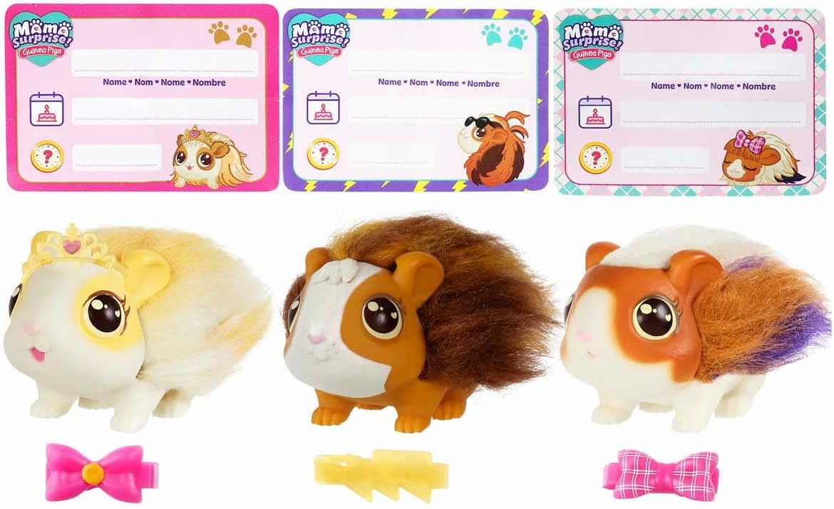 Little Live Pets – Mama Surprise | Porcellino d'India Interattivo con Gabbia e 3 Bebè a Sorpresa. Oltre 20 Suoni e Reazioni, Modello di Gioco Ripetibile, 5 anni / 60 mesi