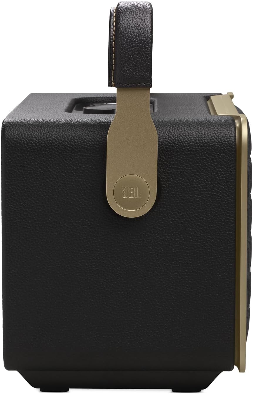 JBL Authentics 200 Smart Home Altoparlante – Cassa Bluetooth dal design retrò anni '70 – Con griglia Quadrex, Google Assistant, Alexa, AirPlay e JBL One App – Nero