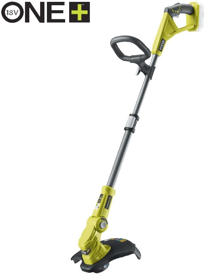 RYOBI 18 V ONE+ Akku-Rasentrimmer mit Radführung RY18LT33A-0 (33 cm Kantenschneidefunktion mit Fußsteuerung, Ø Fadenspule 1 x 1,65 mm, ohne Akku und Ladegerät)