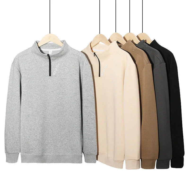 Maglione casual da uomo con cerniera a un quarto