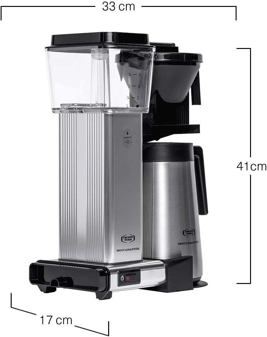 Moccamaster KBGT, Macchina da caffè con filtro e brocca termica, Macchina da caffè con filtro, Bianco sporco, 1.25L
