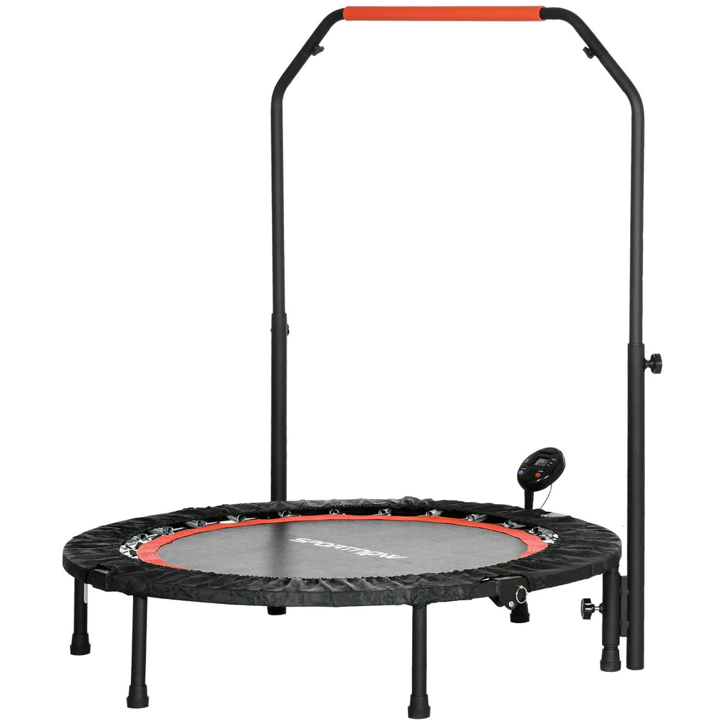 SPORTNOW Minitrampolino regolabile in altezza, pieghevole, con monitor LCD