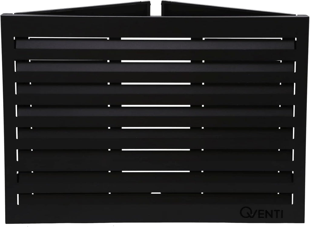 Copertura Qventi per condizionatore - Antracite/Grigio - Alluminio - Griglia di protezione - Rivestimento - Facile montaggio - Taglia S - Dimensioni esterne (LxPxH): 100 x 50 x 75 cm