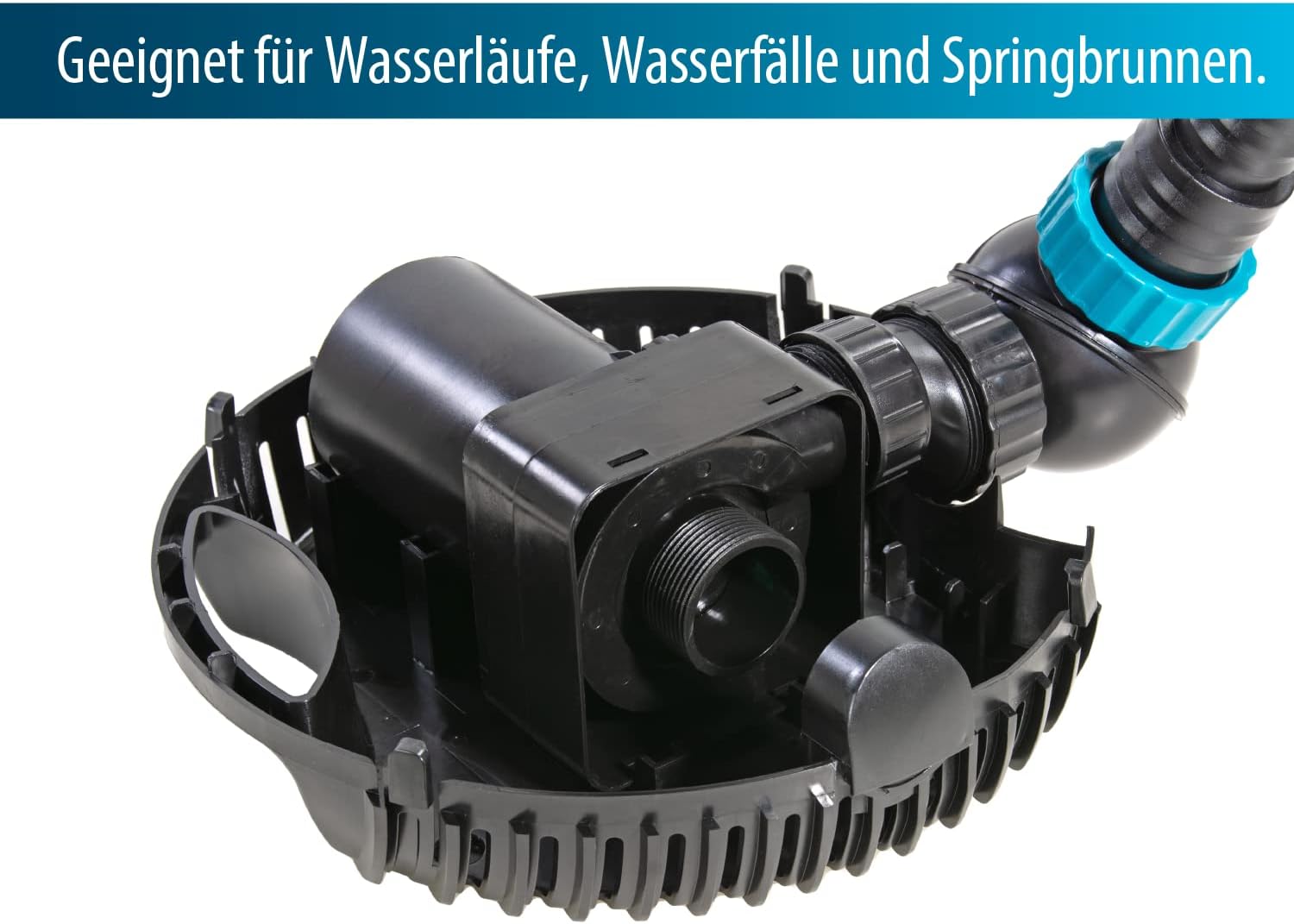AquaForte O-16.000 Teichpumpe, 180 Watt, Maximale Fördermenge 15.5 m3 pro Stunde, maximale Förderhöhe 5.5 Meter, Kabellänge 10 Meter, A-synchronmotor, pumpt Schmutzpartikel bis zu 6 mm