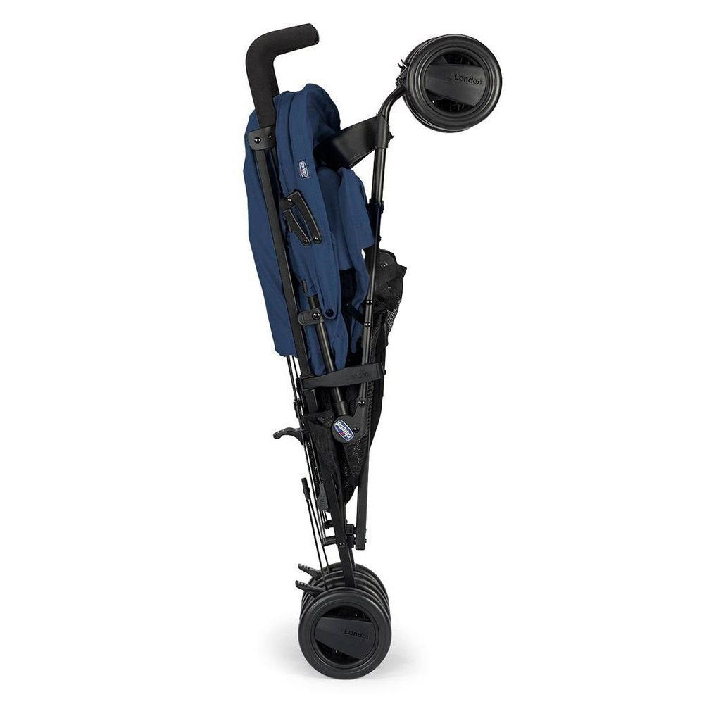 Chicco London Up Leichter Zusammenklappbarer Kinderwagen von 0 Monaten bis 15 kg, Verstellbarer und Kompakter Kinderbuggy mit Frontbügel, Schlafposition, Regenschirmverschluss