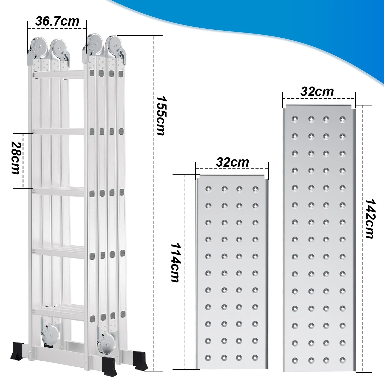 Scala multiuso in alluminio Sonnewelt 4.7M/5.8M