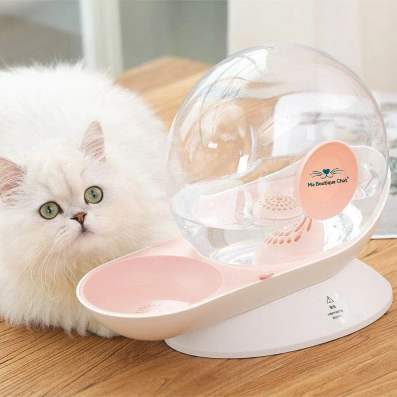 HundeJoy distributore automatico d'acqua per gatti – Elegante sistema di abbeveraggio senza elettricità