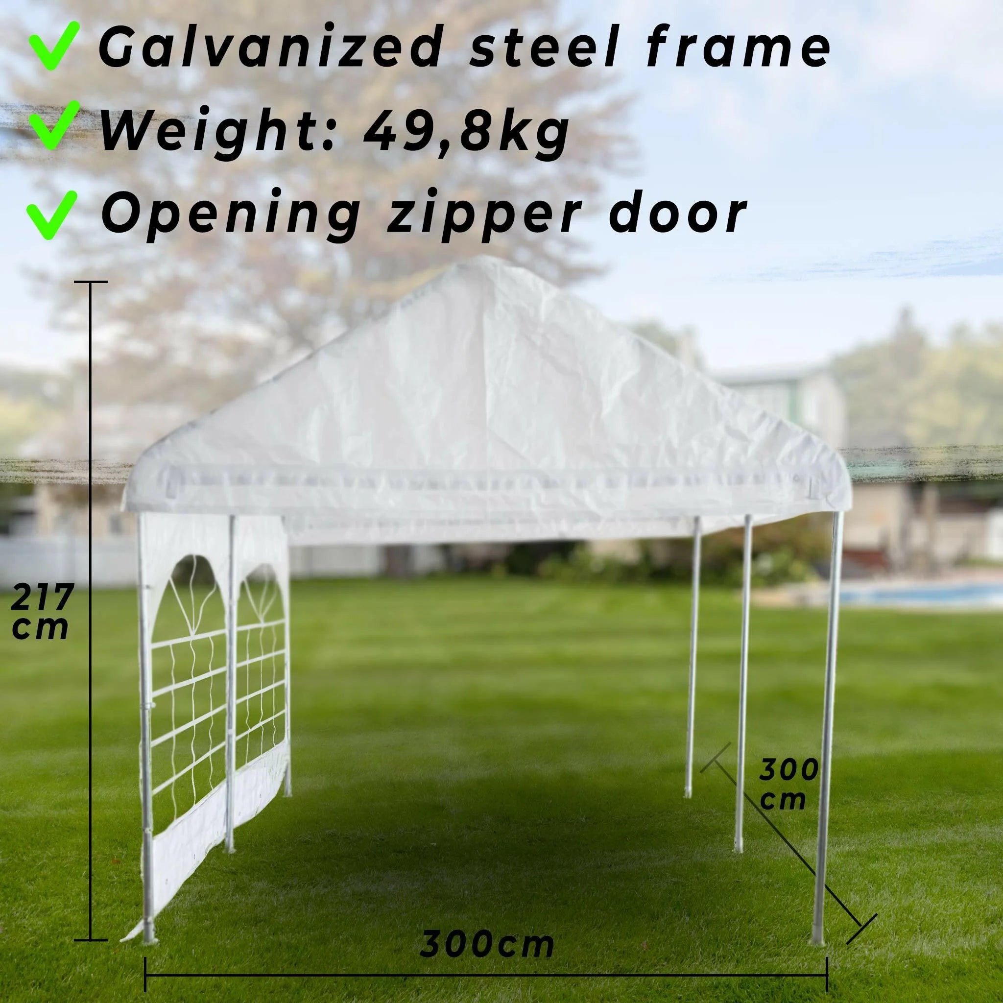 Lykke Gazebo per feste 3x3m Premium