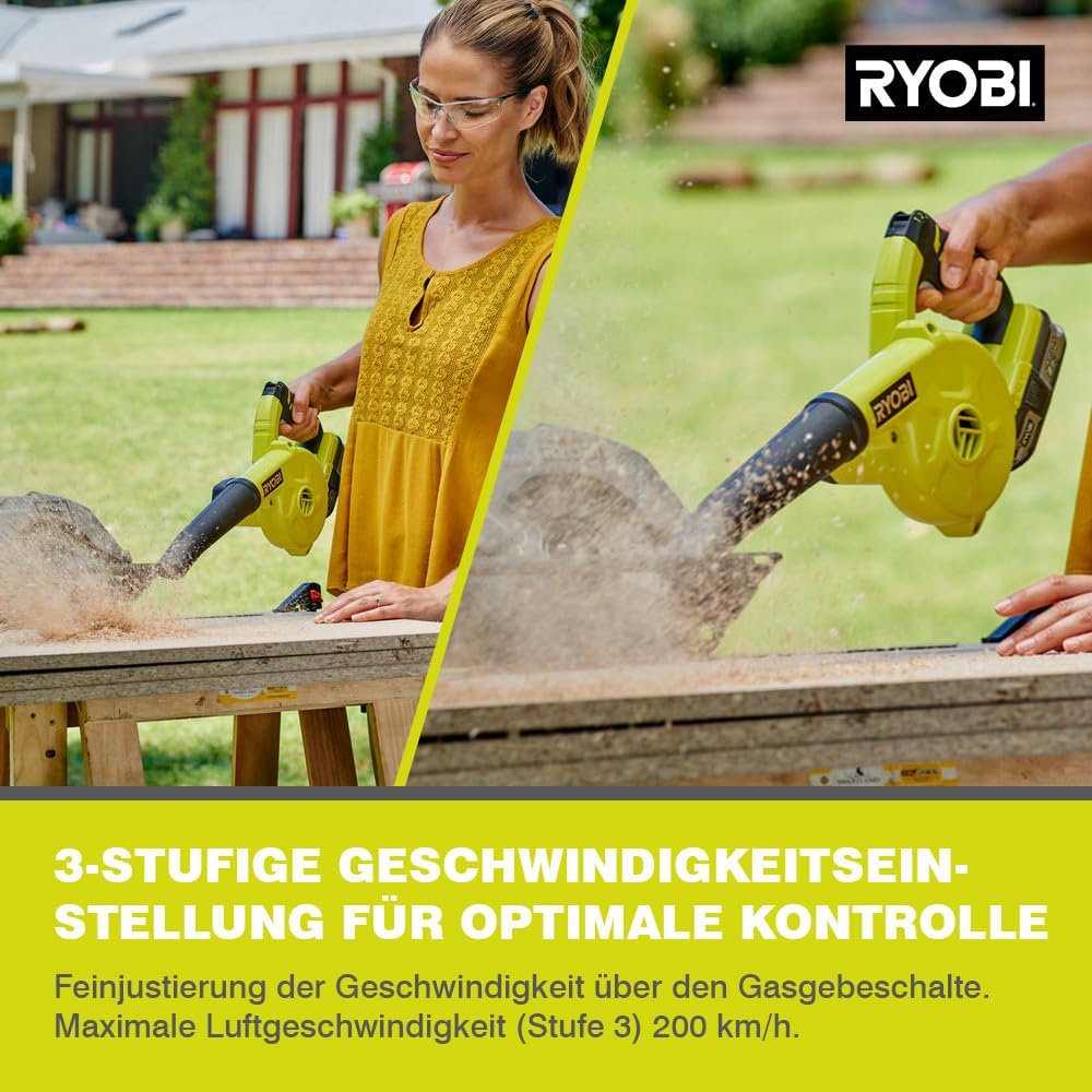 18 V ONE+ Akku-Geblse R18TB-0 (Luftvolumen 2,9 m/min, Luftgeschwindigkeit von 200 km/h, ohne Akku und Ladegert)