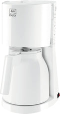 Melitta Enjoy - Macchina da caffè con filtro - con caraffa termica - sistema antigoccia - 8 tazze - bianco (1017-05)