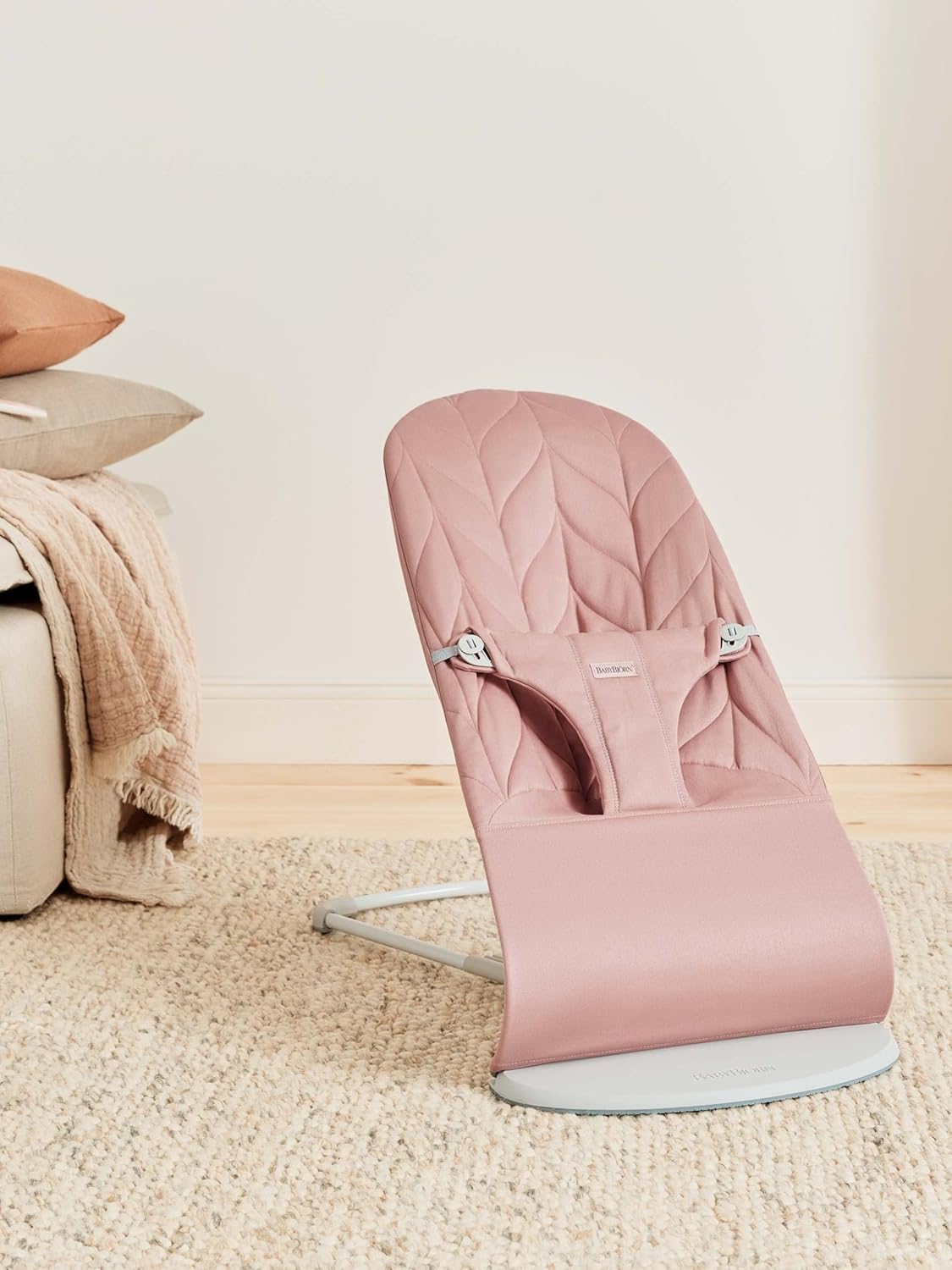 BabyBjörn Sdraietta Bliss, Tessuto trapuntato a petalo, Grigio Sabbia