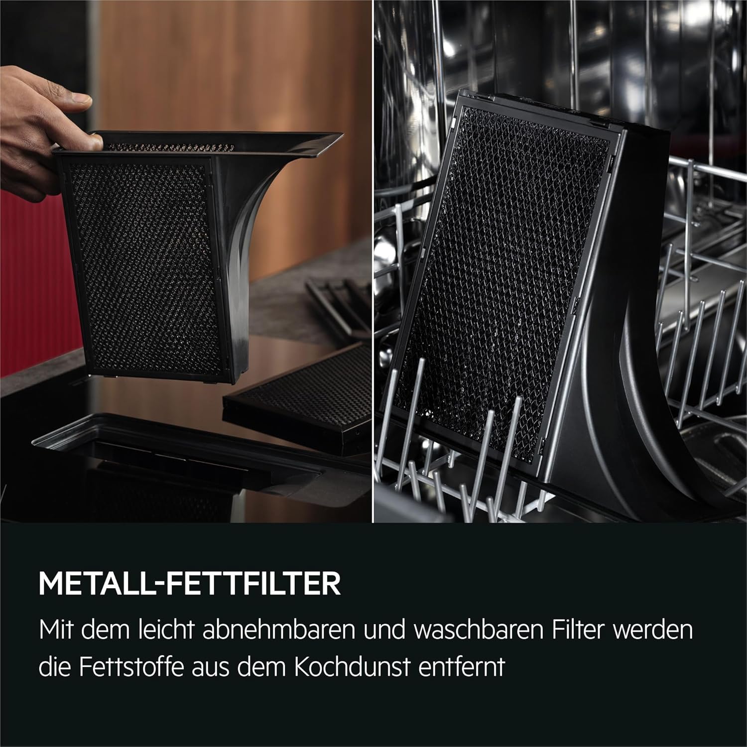 AEG piano cottura a induzione autonomo 80cm con cappa integrata / Prodotto in Germania / 4 zone cottura Flexi con funzione Bridge (combinazione di 2 zone) / Funzione automatica della cappa / Filtro a carbone attivo / COLI84COXB