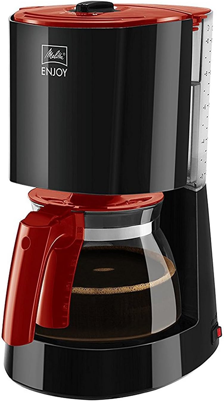 Melitta Enjoy - Macchina da caffè con filtro - con caraffa termica - sistema antigoccia - 8 tazze - bianco (1017-05)