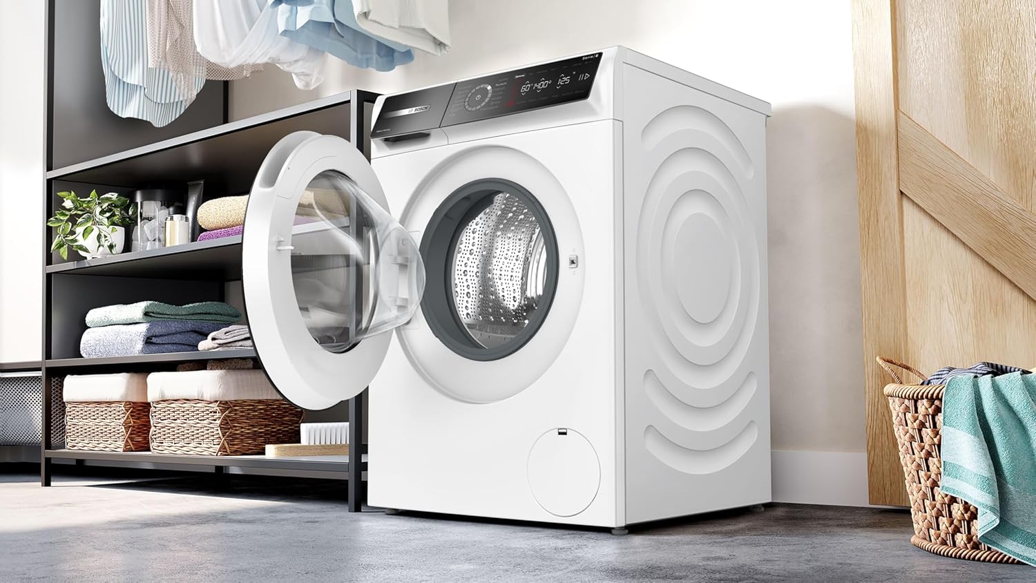 BOSCH WAN28127 Lavatrice Serie 4, a carica frontale, capacità 8 kg, 1400 giri/min, Iron Assist, Active Water Plus, EcoSilence Drive, Speed Perfect, bianco, 60 cm