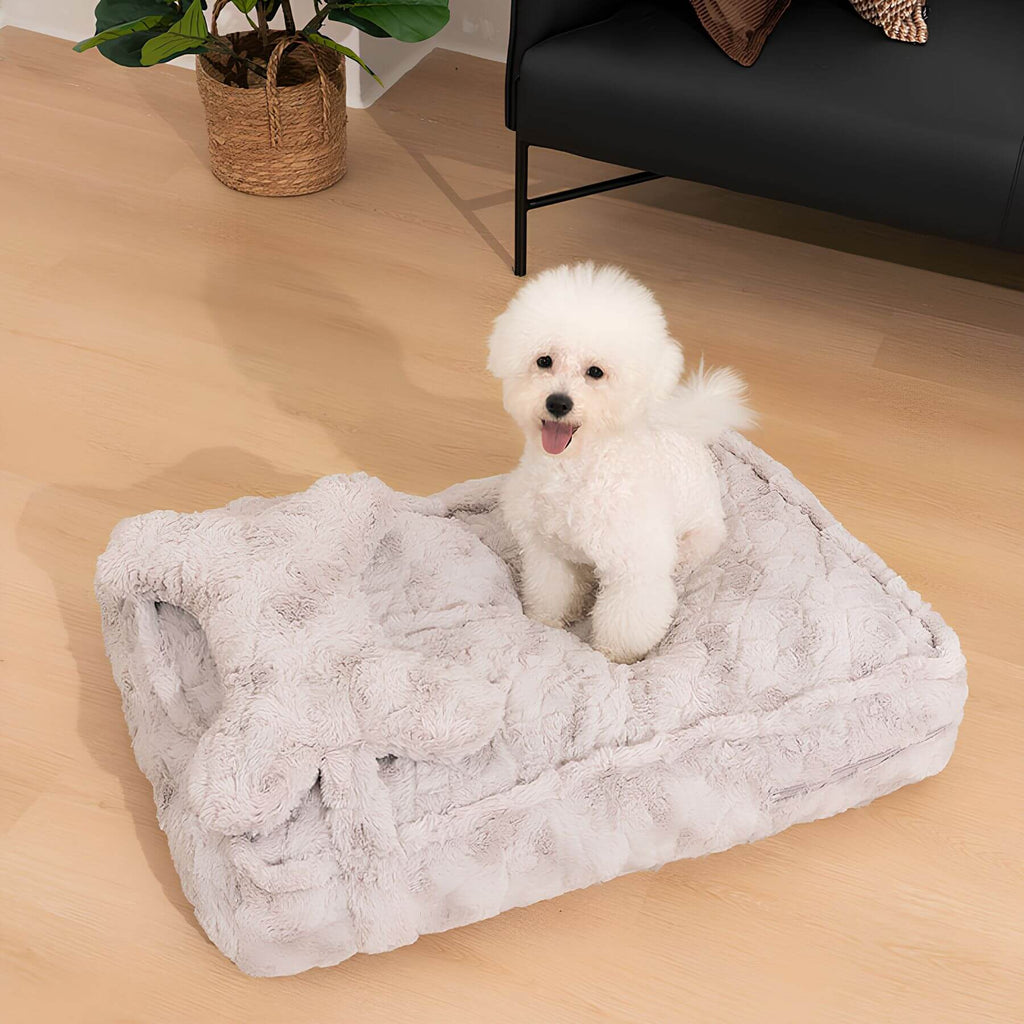Dog Bed in Bone Shape – Soft Sleeping Nest for Comfort and Relaxation