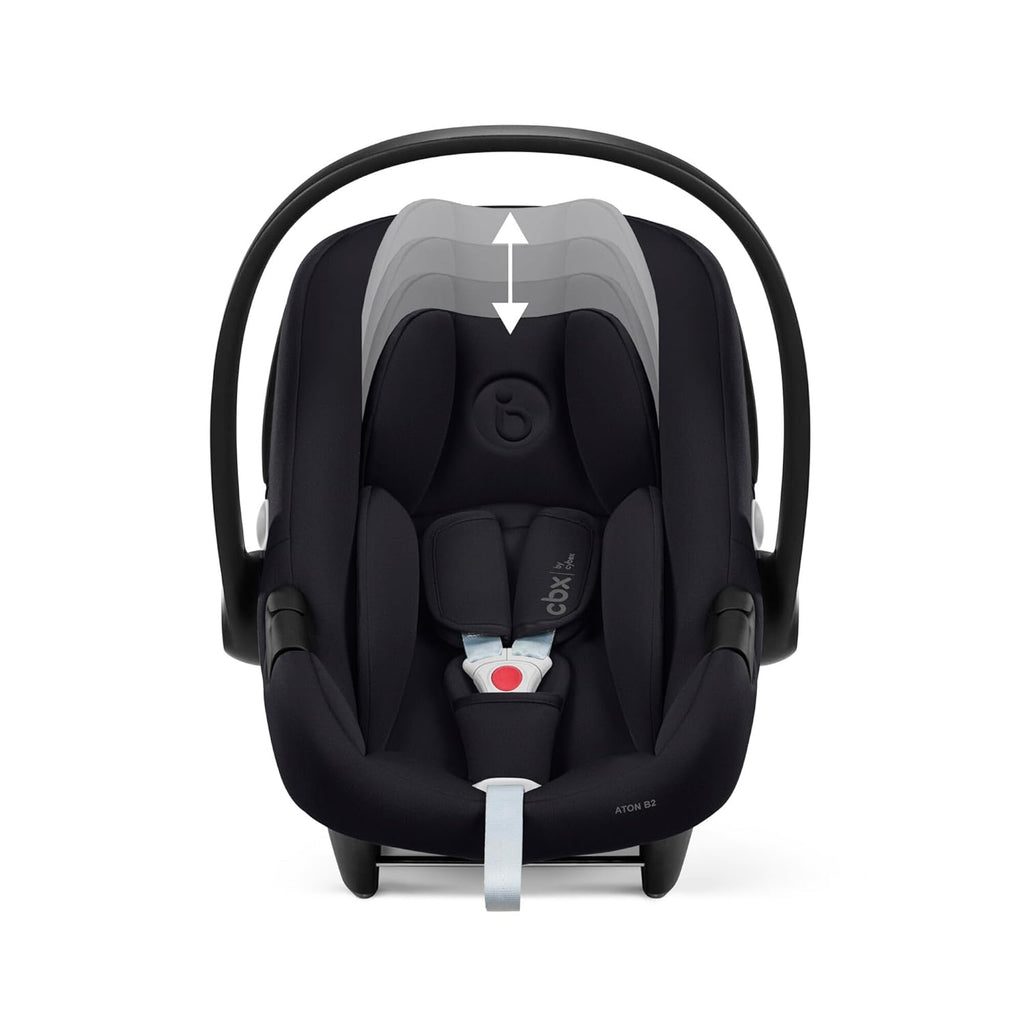 CBX by CYBEX Seggiolino Auto Aton B2 i-Size, Dalla nascita fino a ca. 24 mesi, Max. 13 kg, Inclusivo riduttore neonato, Compatibile con SensorSafe, Rosso