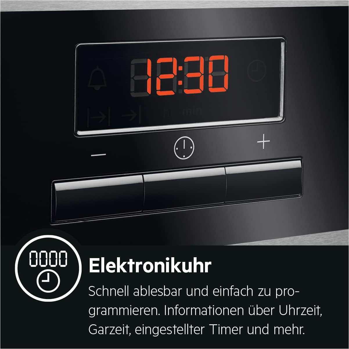 AEG Forno da incasso – Serie 5 AirFry: Risultati di cottura uniformi su 3 livelli – Pulizia Pirolitica – 25 Programmi automatici – Display touch LED – Riscaldamento rapido – Nero – BPE53516AB
