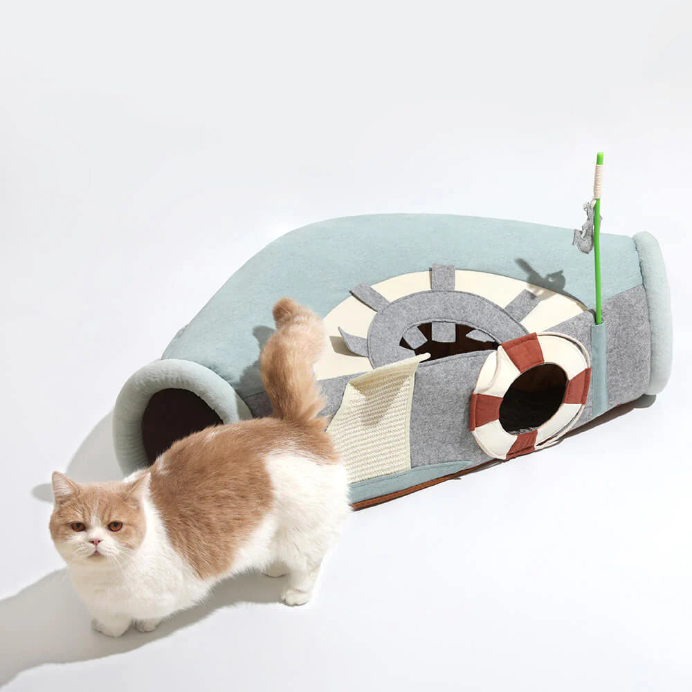 KatzenSpa-Tunnelbett – Platzsparendes Spiel- und Schlafparadies für Katzen