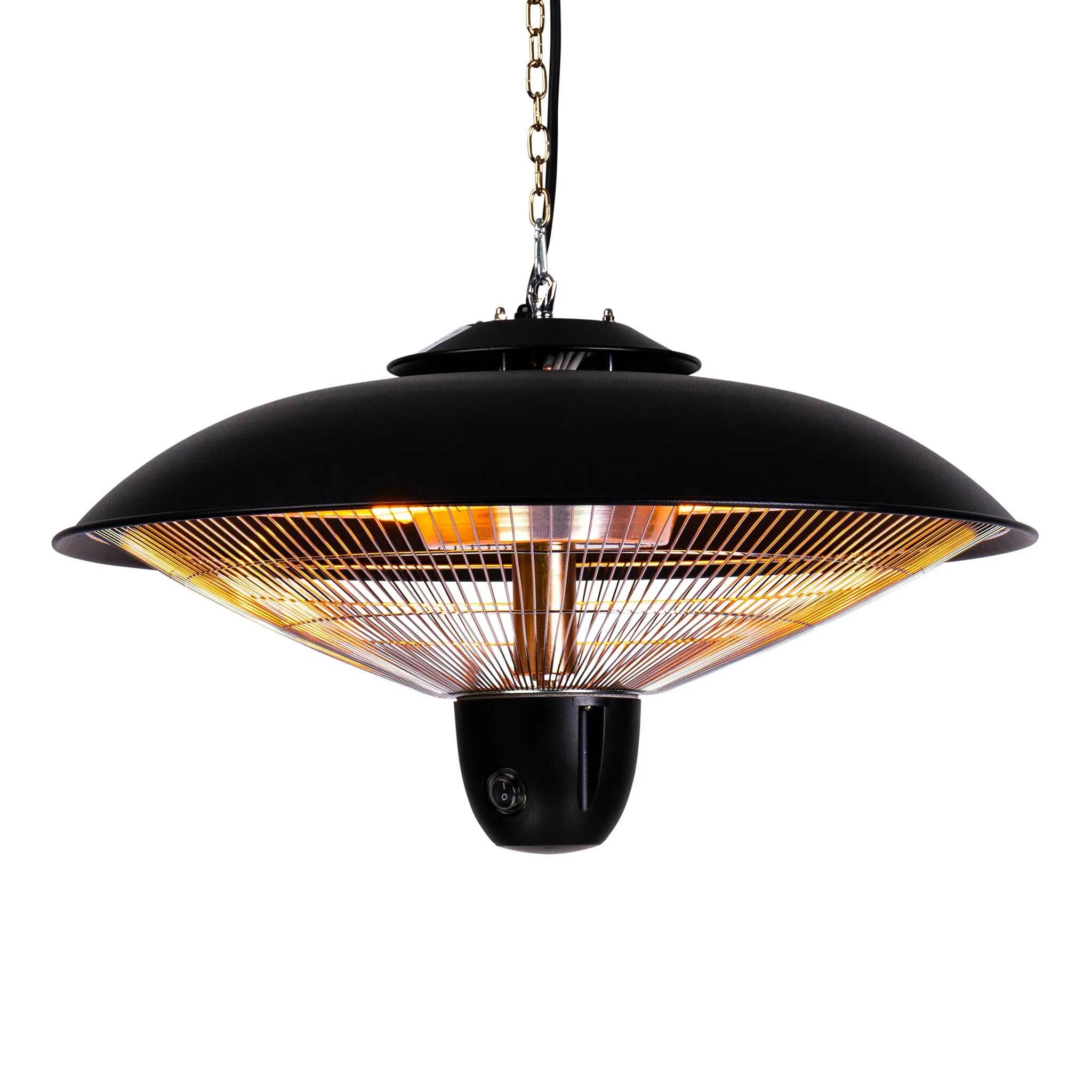 Fornorth Heizstrahler Riscaldatore da soffitto Deluxe 2000W telecomando, nero