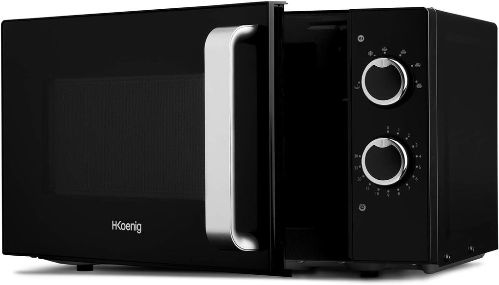 H.Koenig Microonde e Grill 2 in 1 VIO9, 25L, Piatto Girevole 27cm, 10 Livelli di Cottura fino a 1000W, Scongelamento, Cottura Combinata, Display LCD