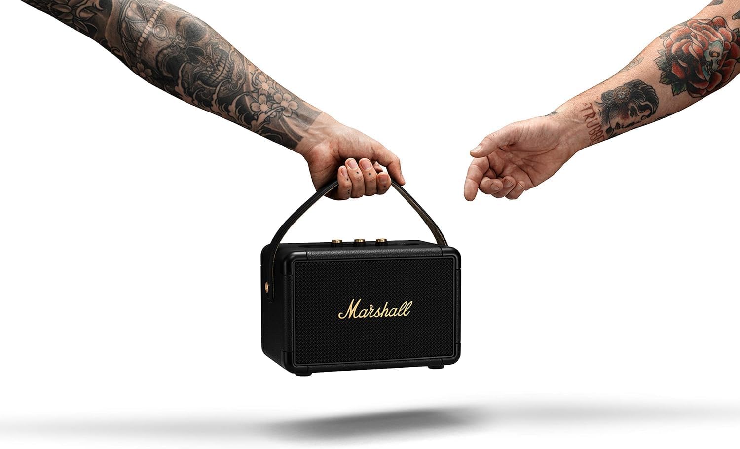 Marshall Kilburn II Altoparlante Portatile Bluetooth Resistente all'Acqua, Senza Fili - Nero e Ottone