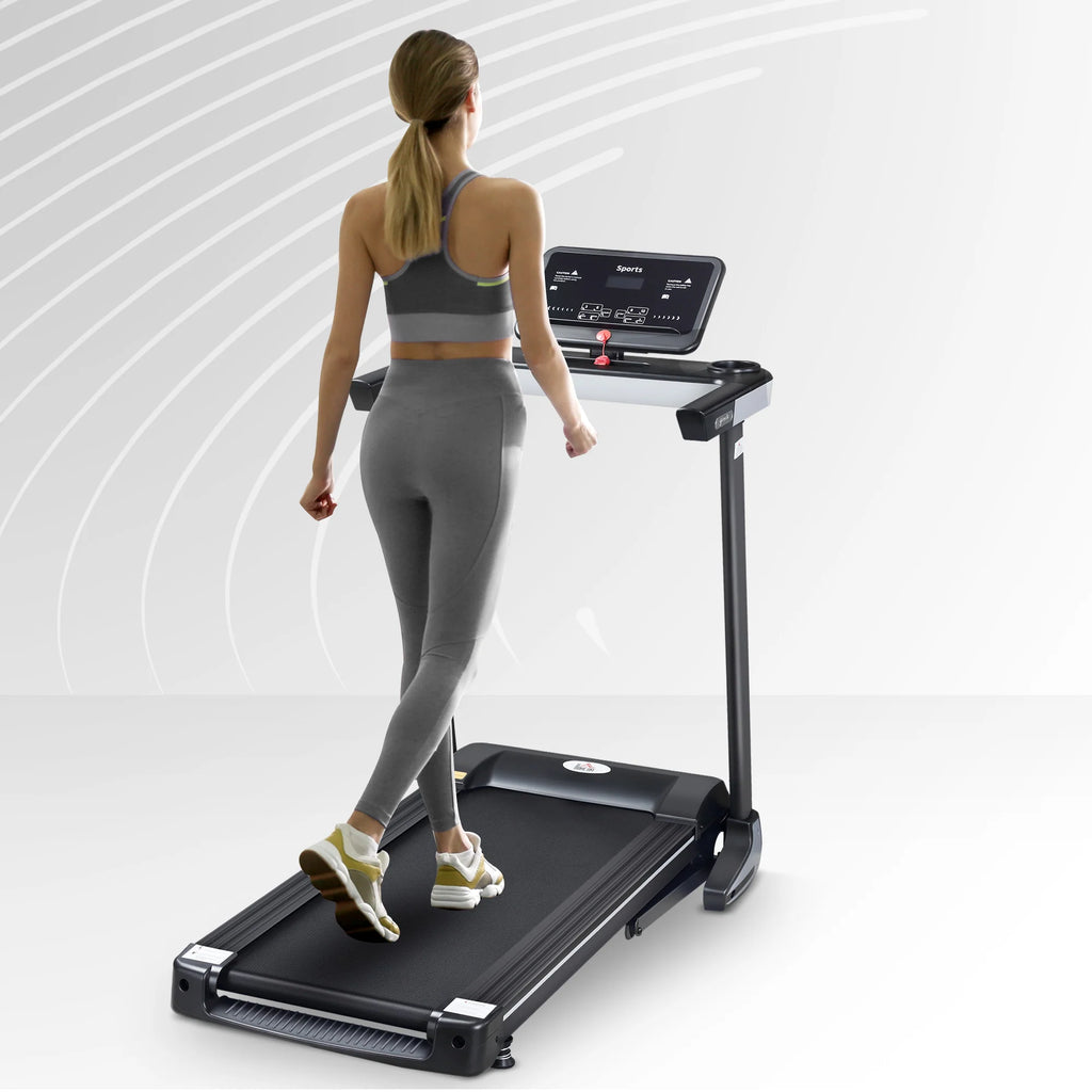 HOMCOM Tapis roulant elettrico pieghevole, display LCD, 12 programmi