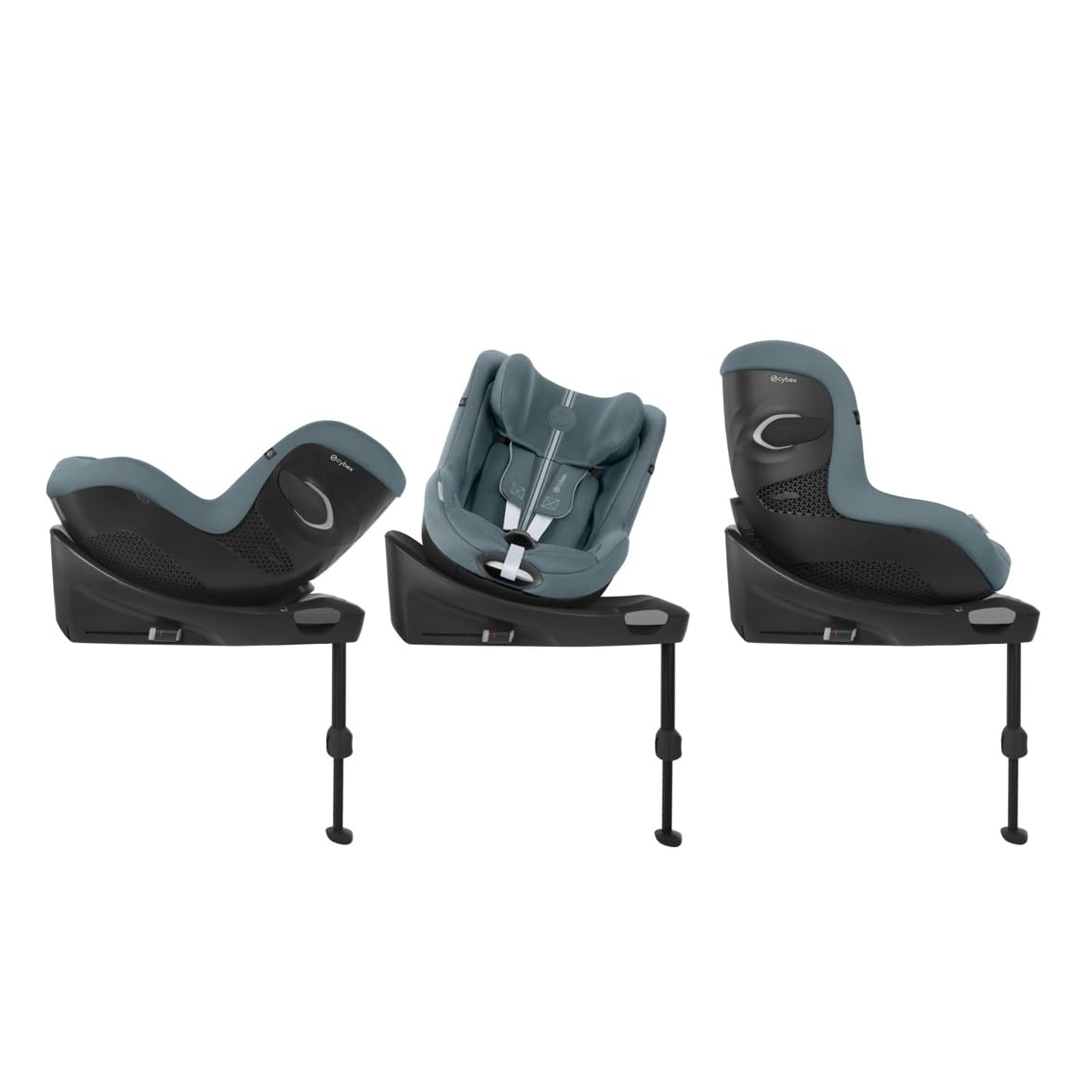 Seggiolino auto CYBEX Gold Sirona Gi i-Size Plus con base, Da 3 mesi a 4 anni circa (Dalla nascita con inserto per neonati), Max. 20 kg, 61-105 cm (Da 40 cm con inserto per neonati), Stormy Blue