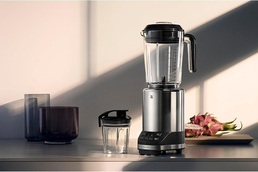 WMF Kult Pro Frullatore Multifunzione, 30.000 giri/min, Frullatore per Smoothie, Funzione Ice-Crush, 4 Contenitori Inclusi Tappo To-Go
