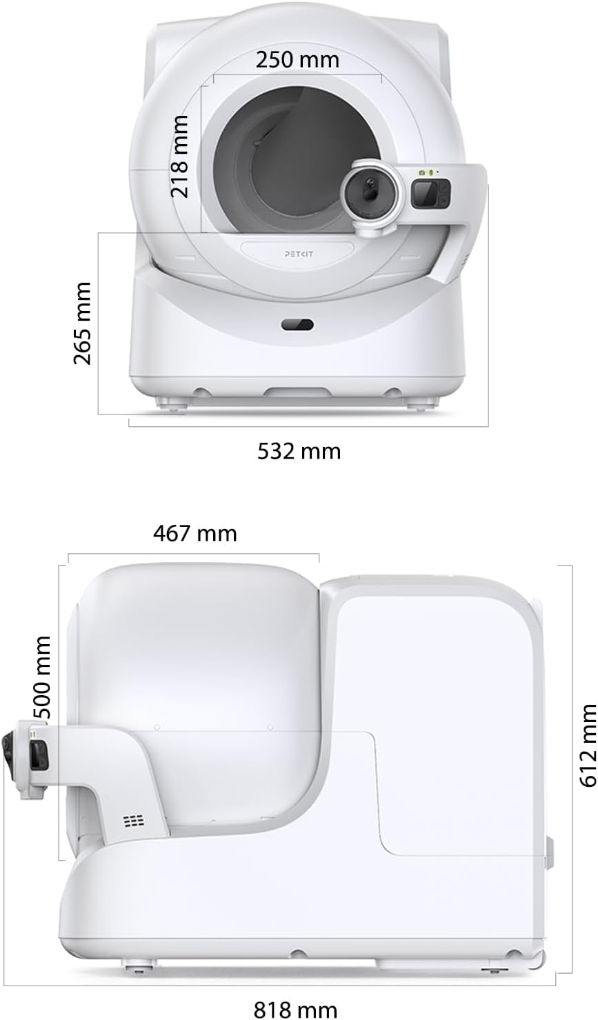 PETKIT Purobot Ultra Selbstreinigende Katzentoilette, Katzenklo Selbstreinigend mit 1080P HD-Kamera,Intelligente Reinigung, Kapazität 70L, Überwachung der Gesundheit AI, Ultra Leise und Sicher