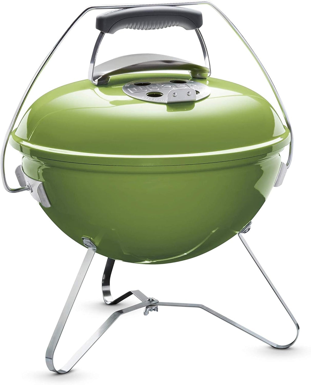 Weber Smokey Joe Premium Holzkohlegrill, Ø 37cm Grillfläche, portabeler BBQ Grill mit praktischem Tragebügel, porzellanemaillierten Deckel & Kessel - Smoke Gray (1126704)