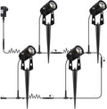 AIMHEIM 12er-Set Gartenstrahler LED Warmweiß, 3W Gartenleuchte Garten Beleuchtung mit Stecker, Schwenkbar Außen-Strahler Aussenbeleuchtung Erdspieß IP65 Wasserdicht für Baum, Pflanzen, Teich