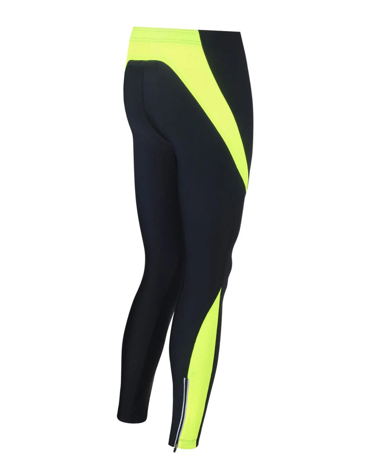 Pantaloni Termici Lunghi da Corsa da Uomo Pro Nero-Neon