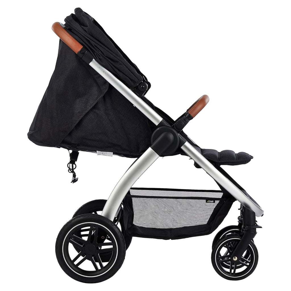 Hauck Uptown Passeggino Melange Rose – Passeggino per ogni terreno, seduta extra large, posizione nanna, ruote in gomma, sospensioni, compatto e facile da piegare, con parapioggia
